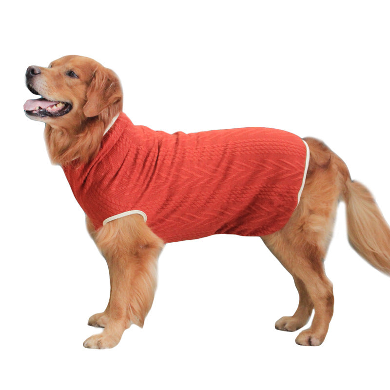 High Collar Vintage Winter Pet Sweater
