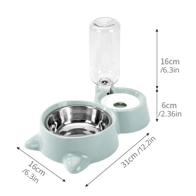 Automatic Pet Water and Food Dispenser Gravity Bowl Feeder