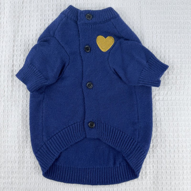 Warm Autumn Winter Pet Sweater Solid Color Cardigan