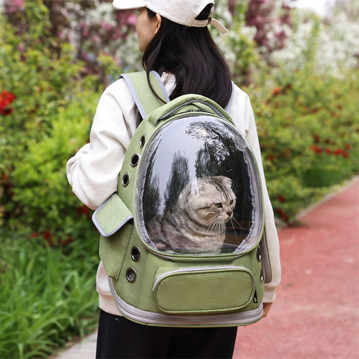 Portable Transparent Space Capsule Pet Backpack Diaper Bag