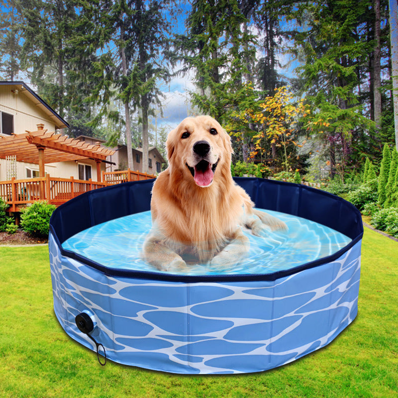 Foldable Pet Bathing Pool Collapsible Indoor Outdoor Bathtub