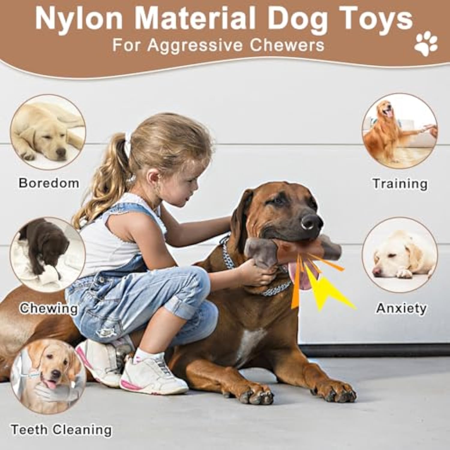 Tough Durable Pet Chew Toy Indestructible Bacon-Flavored Toy