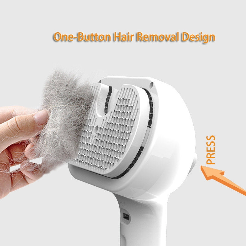 Pet Self-Cleaning Hair Remover Brush Dematting Grooming Tool