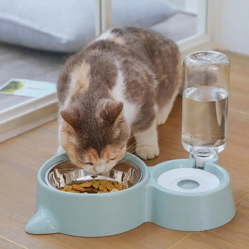 Automatic Pet Water and Food Dispenser Gravity Bowl Feeder