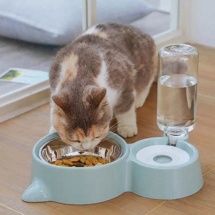 Automatic Pet Water and Food Dispenser Gravity Bowl Feeder
