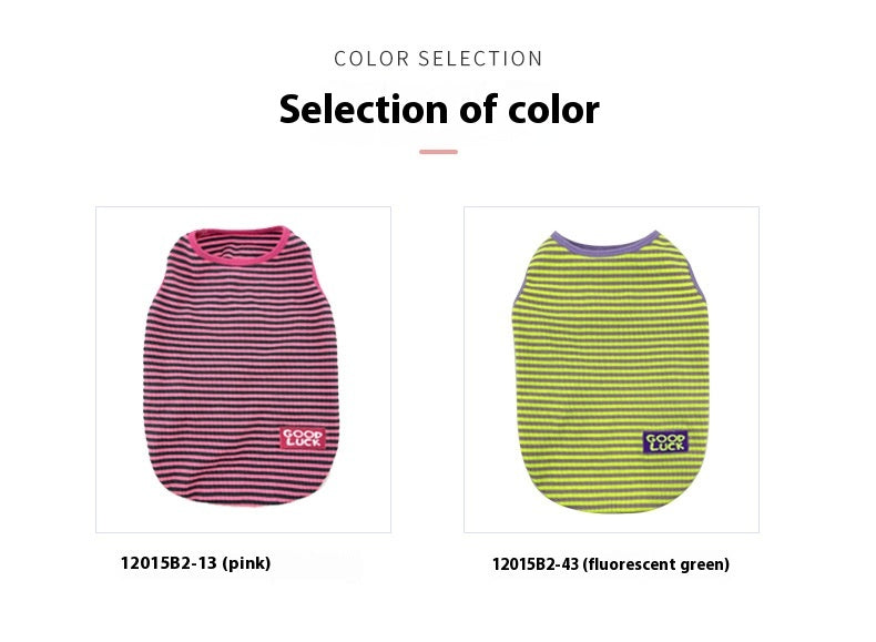 Breathable Striped Vest Pet Clothes