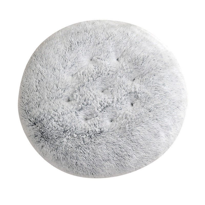 Round Plush Pet Bed Soft Warm Sleeping Mat for Pets