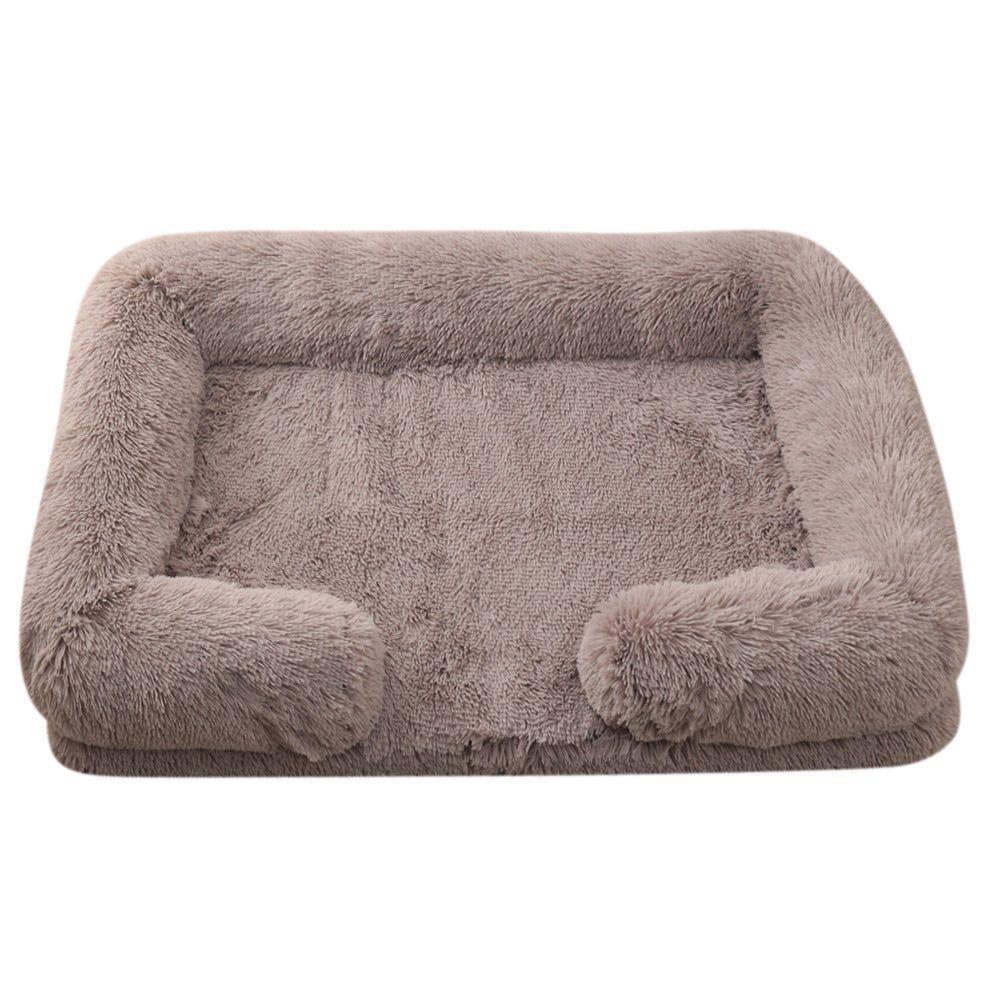Plush Round Pet Bed Thickened Warm Cozy Winter Sleeping Nest