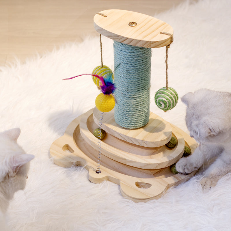 Interactive Pet Scratcher Maze Ball Toy