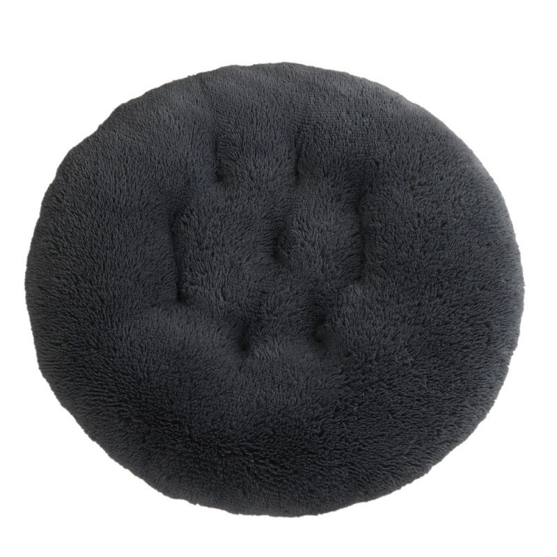 Round Plush Pet Bed Soft Warm Sleeping Mat for Pets