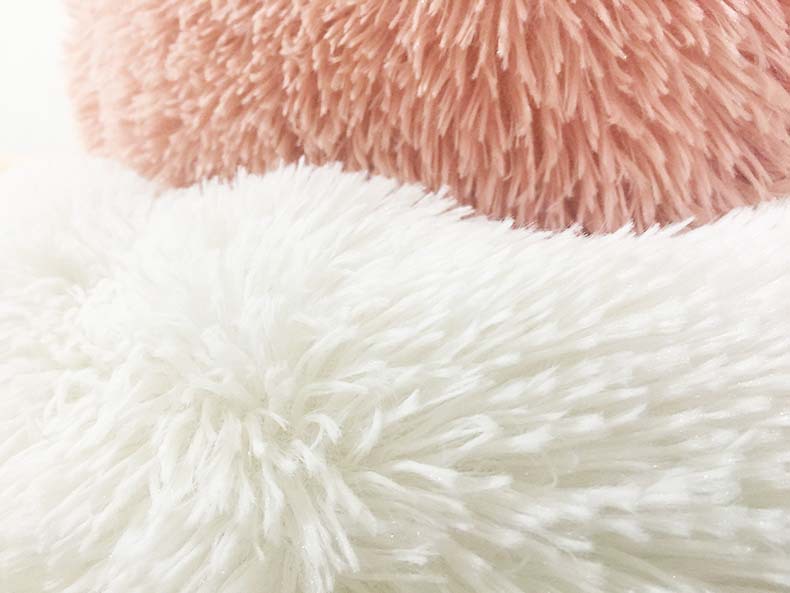 Pet Plush Round Bed Thickened Warm Cozy Sleep Nest for Winter