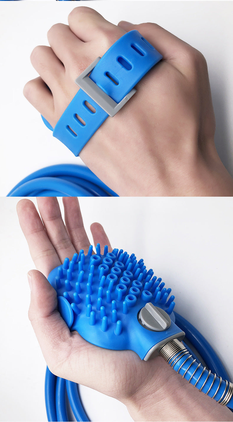Pet Handheld Silicone Bath Gloves Massage Shower Brush