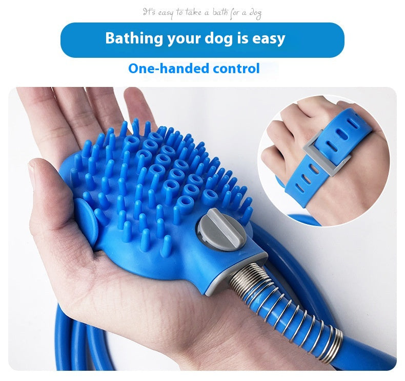 Pet Handheld Silicone Bath Gloves Massage Shower Brush