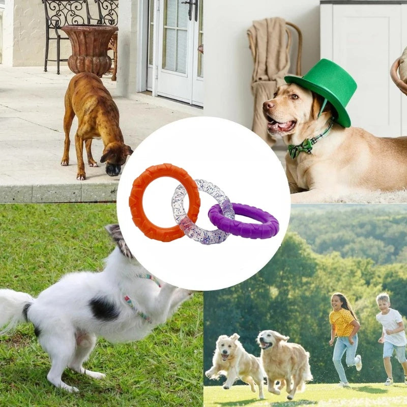 Floating Pet Training Flying Disk Durable Chew Interactive Toy
