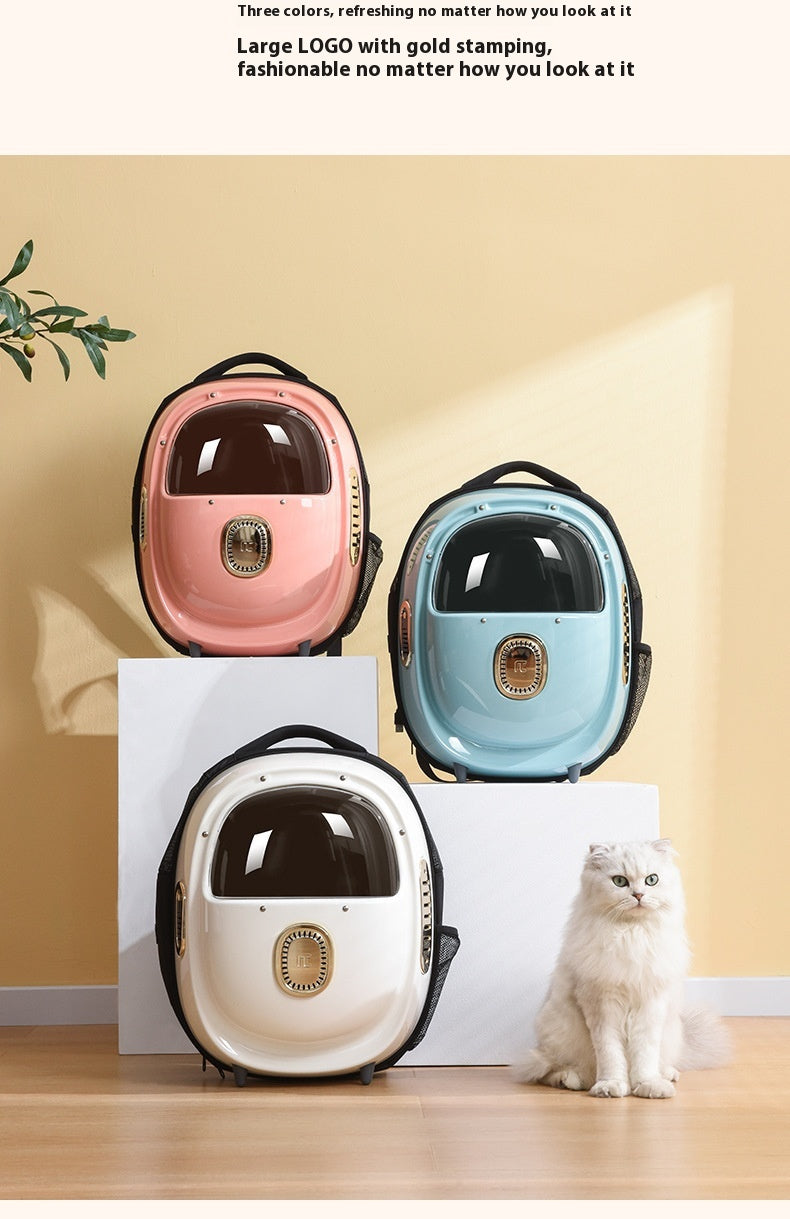 Heated Pet Backpack With Half Window And Ventilation