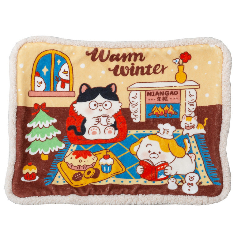 Winter Series Pet Bed Plush Cozy Deep Sleep Nest