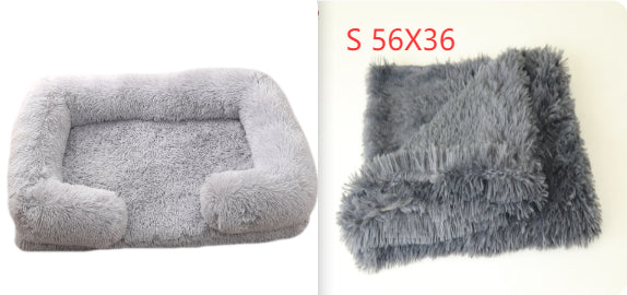 Plush Round Pet Bed Thickened Warm Cozy Winter Sleeping Nest