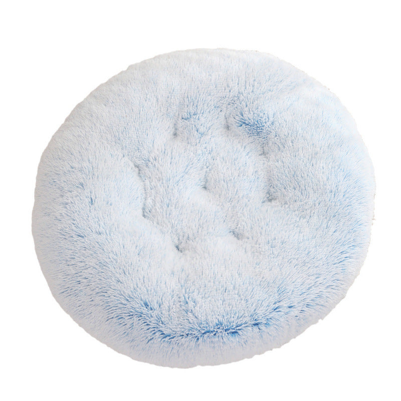 Round Plush Pet Bed Soft Warm Sleeping Mat for Pets