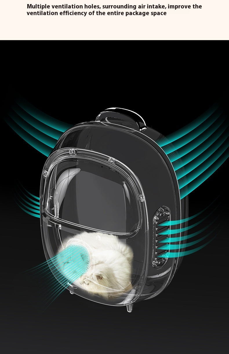 Heated Pet Backpack With Half Window And Ventilation