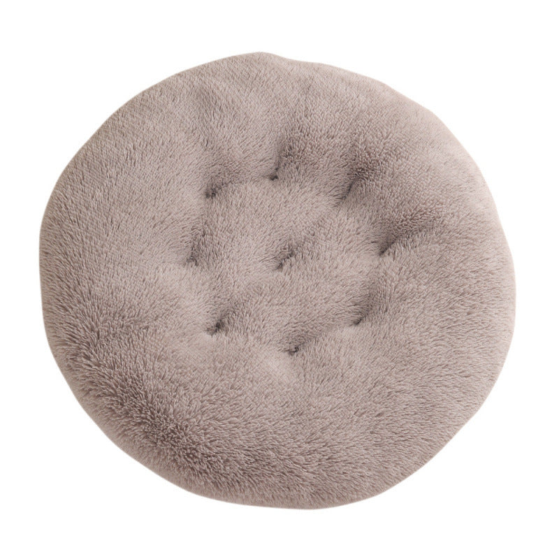 Round Plush Pet Bed Soft Warm Sleeping Mat for Pets