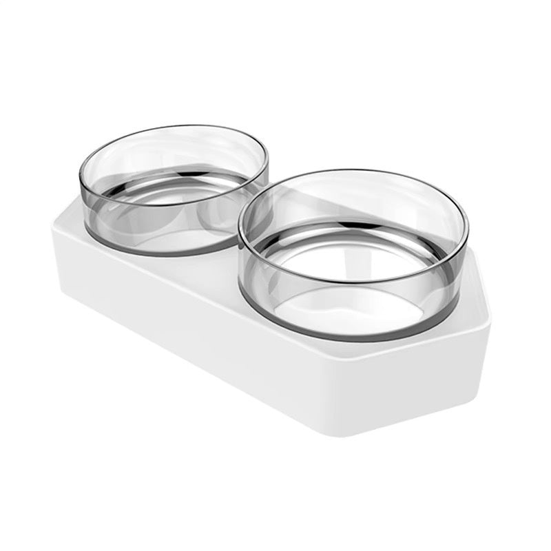 Ceramic Double Pet Bowl Water and Food Feeder Neck Protection