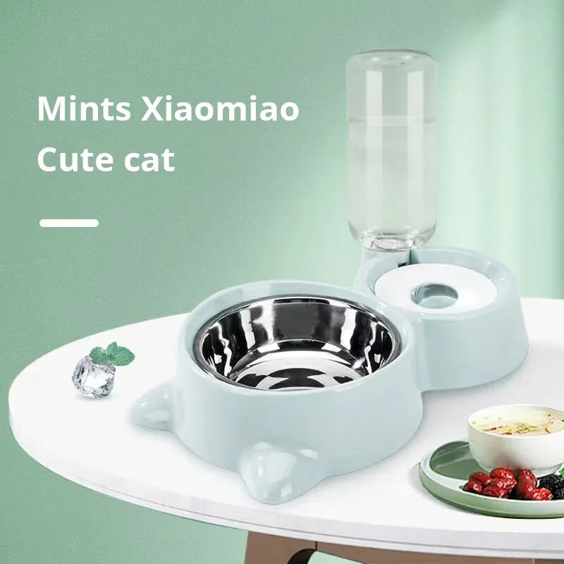 Automatic Pet Water and Food Dispenser Gravity Bowl Feeder