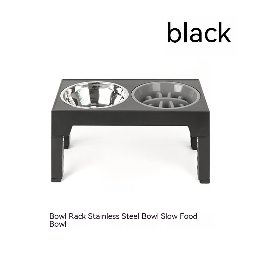 Slow Feeding Pet Bowl Elevated Rack Neck Protection Feeder