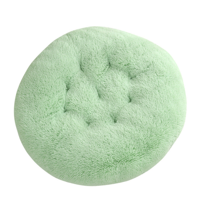 Round Plush Pet Bed Soft Warm Sleeping Mat for Pets