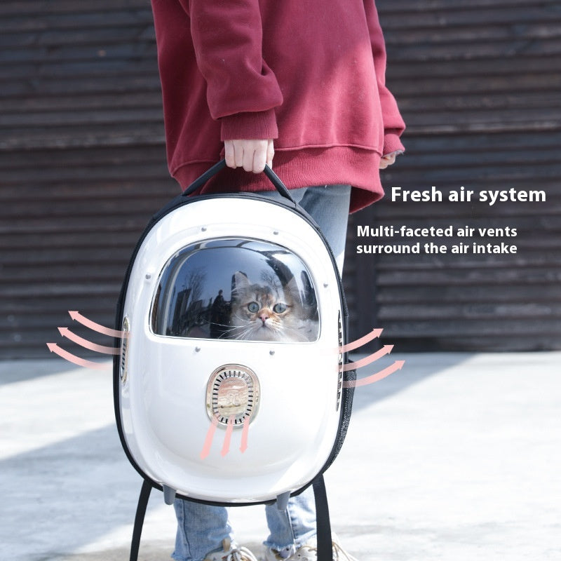 Heated Pet Backpack With Half Window And Ventilation