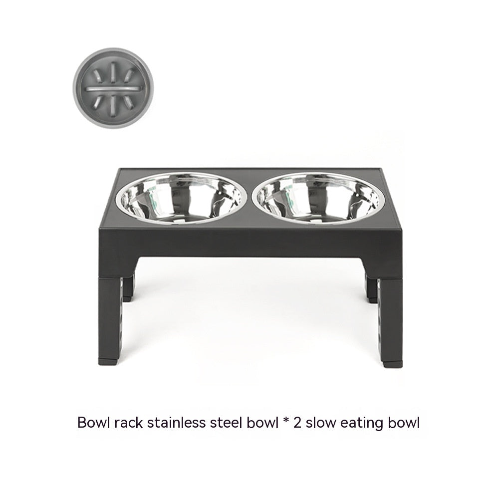 Slow Feeding Pet Bowl Elevated Rack Neck Protection Feeder
