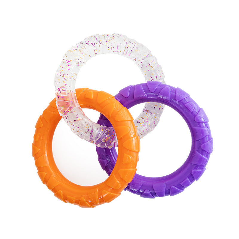 Floating Pet Training Flying Disk Durable Chew Interactive Toy