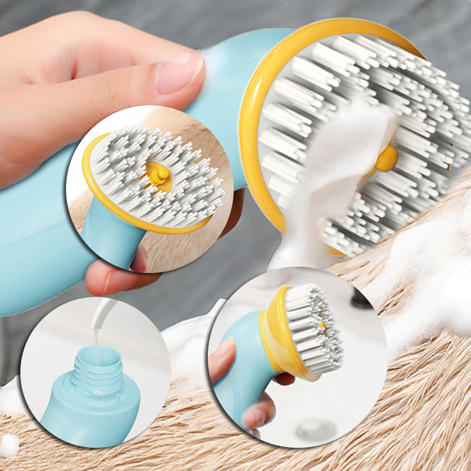 Handheld Pet Bath Brush Shower Hair Grooming Cleaning Tool