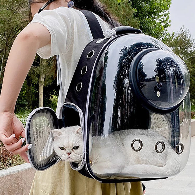 Transparent Skylight Pet Backpack Large Capacity Diaper Bag