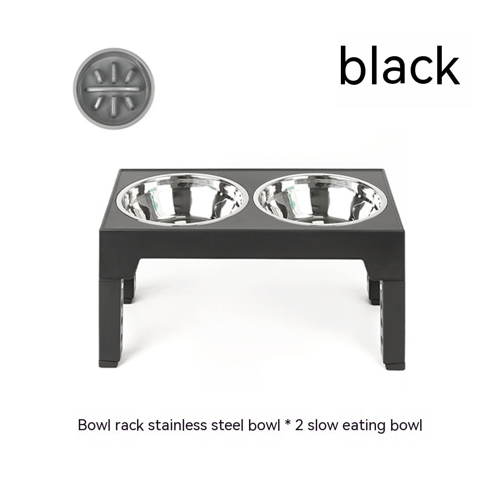 Slow Feeding Pet Bowl Elevated Rack Neck Protection Feeder