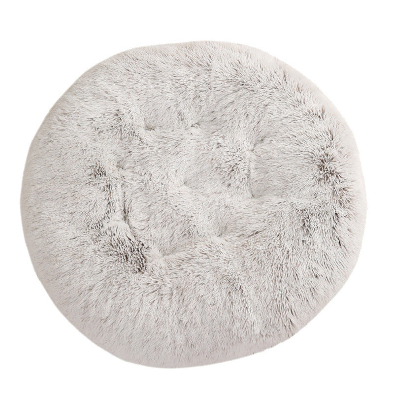 Round Plush Pet Bed Soft Warm Sleeping Mat for Pets