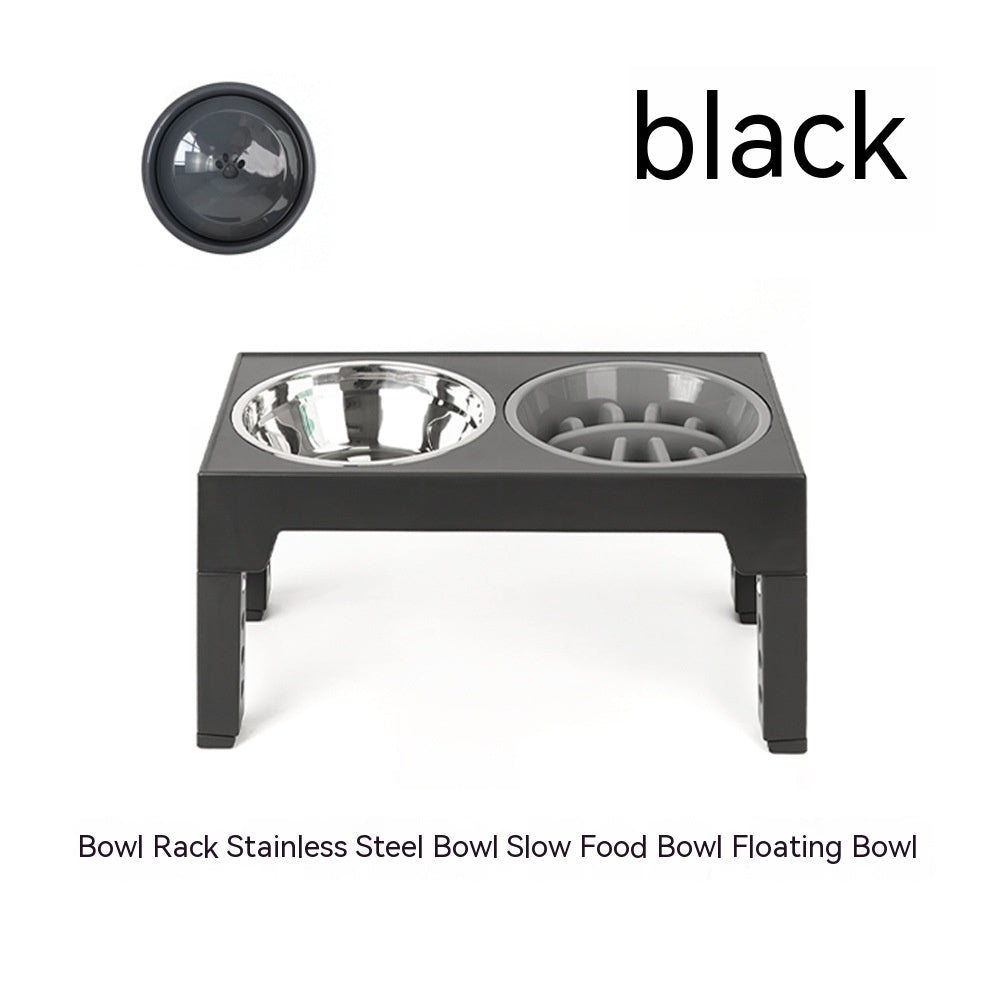 Slow Feeding Pet Bowl Elevated Rack Neck Protection Feeder