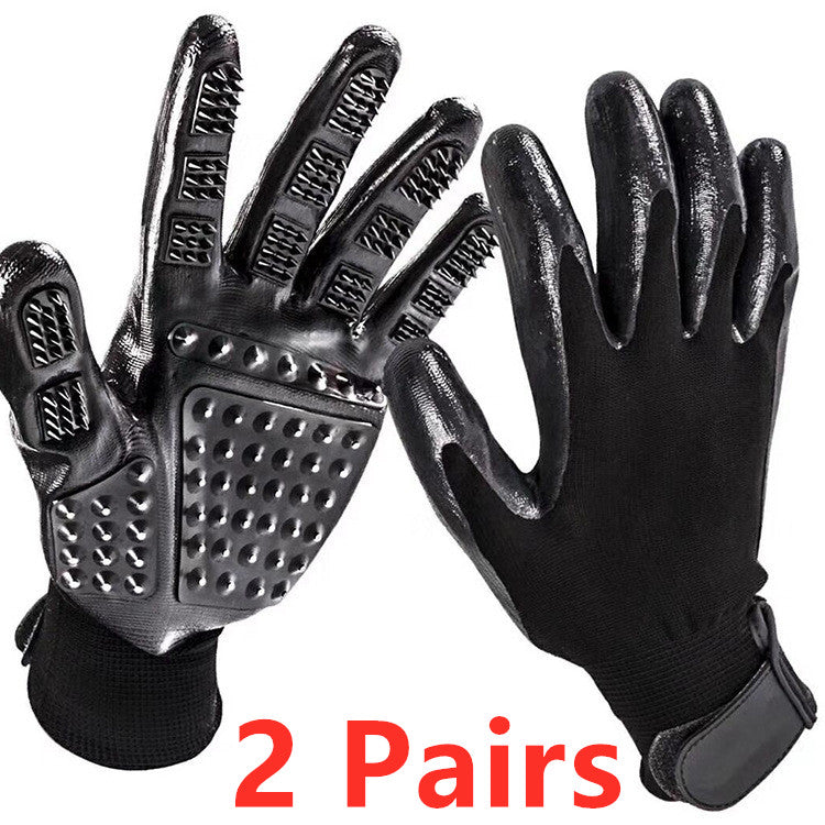Pet Hair Grooming Glove Soft Rubber Hair Remover Brush