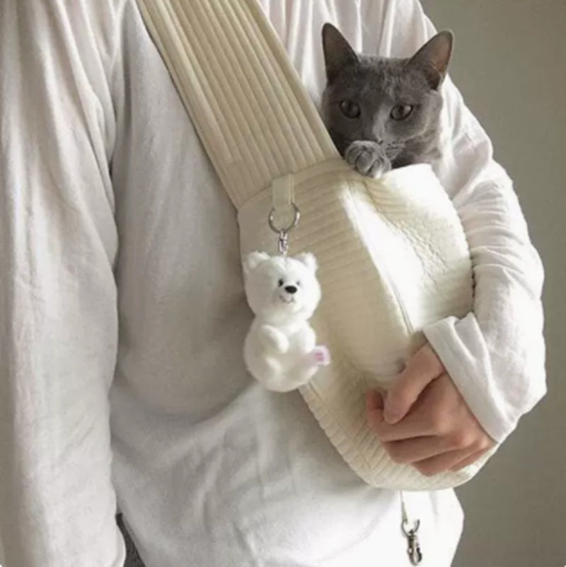 Canvas Portable Pet Backpack One-Shoulder Bag